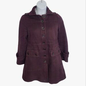 MARC JACOBS peacoat purple‎ button up cotton jacket M